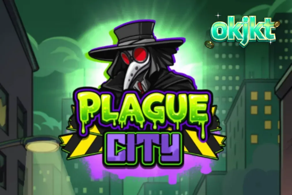 Tampilan visual slot Plague City dengan tema laboratorium medis yang mencekam